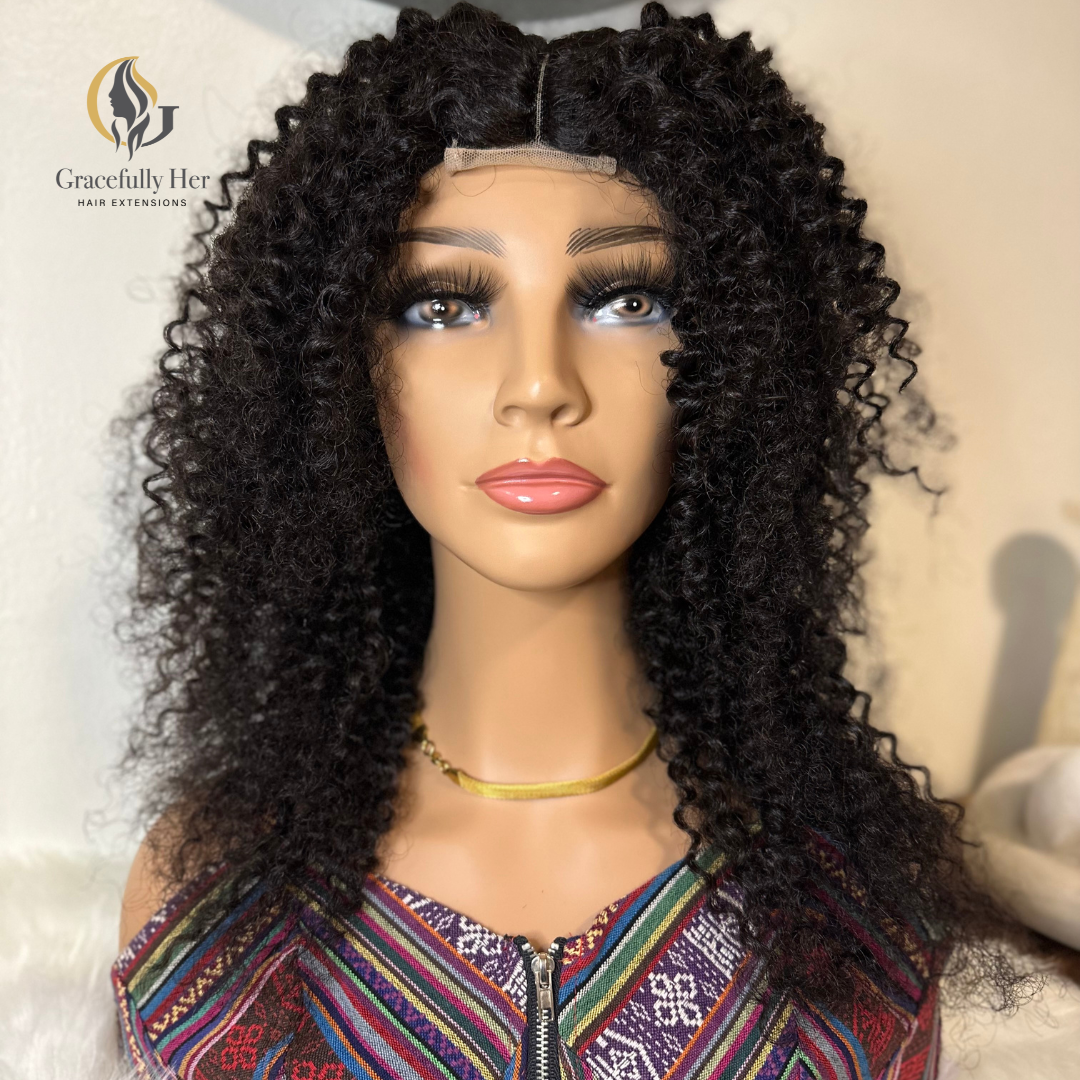 GRACEFULLY HER KINKY CURLY 4×4 LACE FRONTAL CLOSUR WIG