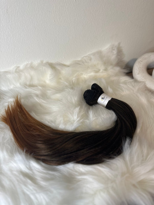 GRACEFULLY HER 2TONE SILKY STRAIGHT PREMIUM QUALITY MIXED FIBER HAIR BUNDLE