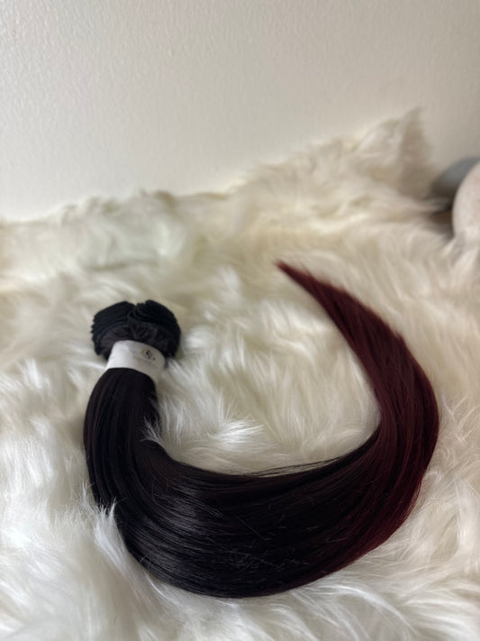 GRACEFULLY HER SILKY STRAIGHT PREMIUM QUALITY MIXED FIBER COLORED BUNDLE 2 TONE BUNDLES HAIR