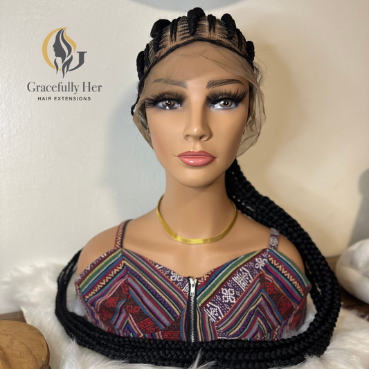 GRACEFULLY HER 32" FULL LACE BRAIDED CORNROW WIG