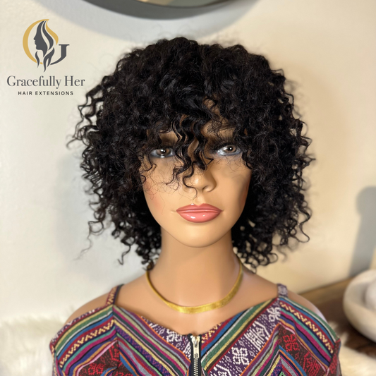 GRACEFULLY HER GLUELESS WATER WAVE 100%HUMAN HAIR WIG